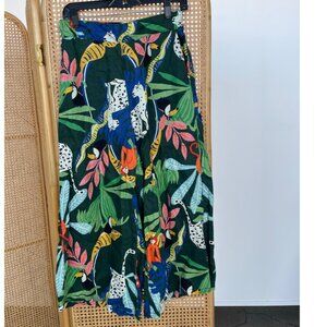 Christian Siriano 100% Linen Jungle Print Pant